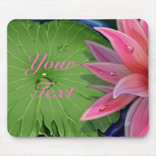 Roze Lotus Mousepad Muismat (Voorkant)