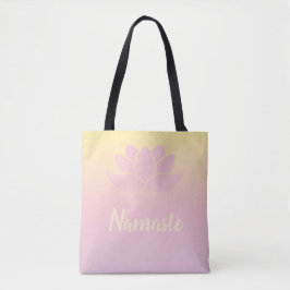 Roze Lotus Namaste Tote Bag