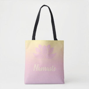 Roze Lotus Namaste Tote Bag