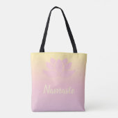 Roze Lotus Namaste Tote Bag (Achterkant)