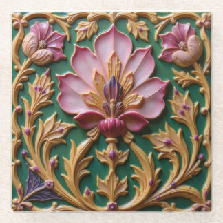 Roze Lotus Onderzetter Glazen Onderzetter