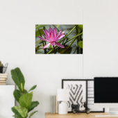 Roze lotus poster (Thuiskantoor)