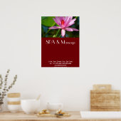 Roze lotus poster (Keuken)