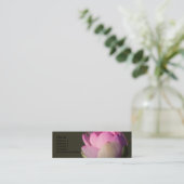 Roze Lotus Profile Card Mini Visitekaartje (Staand voorkant)