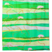 roze Lotus Shower Curtain Douchegordijn (Voorkant)