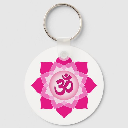 Roze lotus sleutelhanger (Voorkant)