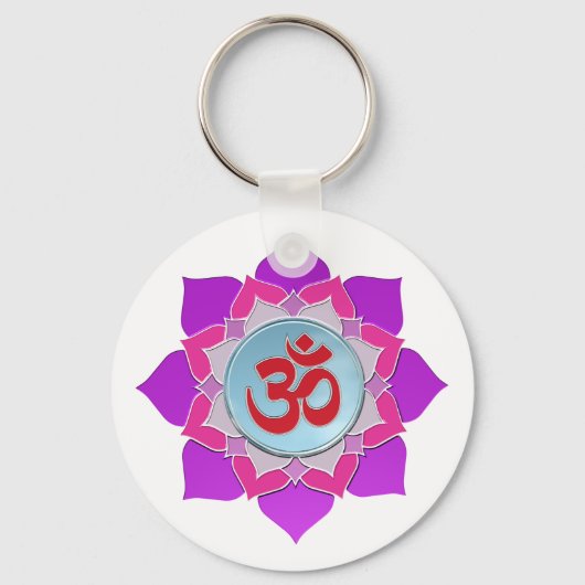 Roze lotus sleutelhanger (Voorkant)