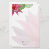 Roze Lotus Stationery Briefpapier (Voorkant / Achterkant)