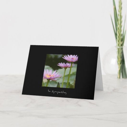 Roze Lotus · Sympathy Card Kaart (Voorkant)
