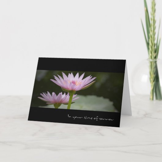 Roze Lotus · Sympathy Card Kaart (Voorkant)