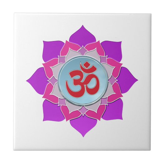 Roze lotus tegeltje (Voorkant)