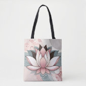 Roze Lotus Tote Bag (Voorkant)