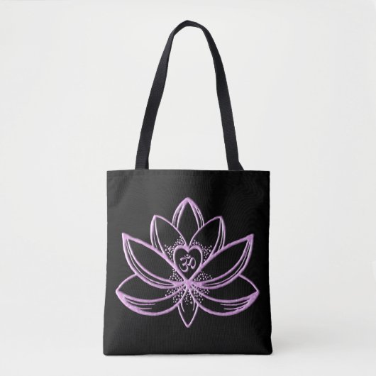 Roze Lotus Tote Bag (Voorkant)