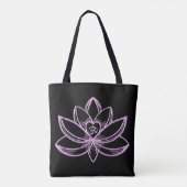 Roze Lotus Tote Bag (Achterkant)