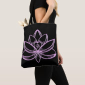 Roze Lotus Tote Bag (Dichtbij)