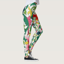 Roze Lotus Tuin Botanische Chinoiserie Leggings