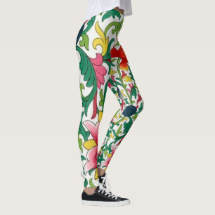 Roze Lotus Tuin Botanische Chinoiserie Leggings