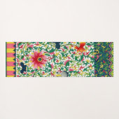 Roze Lotus Tuin Botanische Chinoiserie Yogamat (Achterkant (horizontaal))