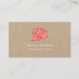 Roze Lotus Visitekaartje