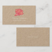 Roze Lotus Visitekaartje (Voorkant / Achterkant)