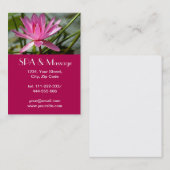Roze lotus visitekaartje (Voorkant / Achterkant)