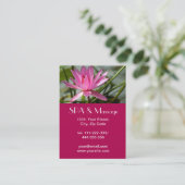 Roze lotus visitekaartje (Staand voorkant)