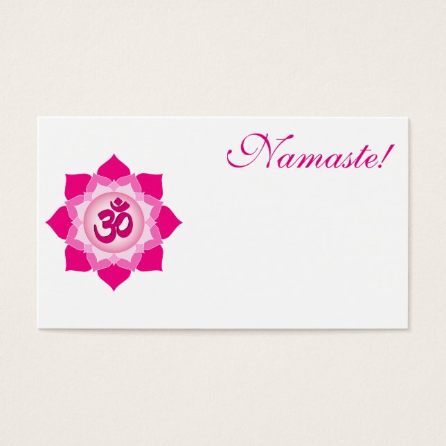 Roze lotus visitekaartjes (Voorkant)