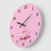 Roze Lotus wandklok (Hoek)