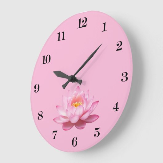 Roze Lotus wandklok (Hoek)