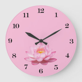 Roze Lotus wandklok