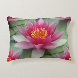 Roze Lotus Water Lily Accent Pillow Accent Kussen