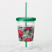 Roze Lotus Water Lily Acryl Drinkbeker (Voorkant)