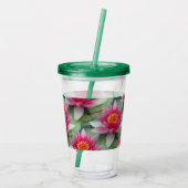 Roze Lotus Water Lily Acryl Drinkbeker (Achterkant)