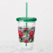 Roze Lotus Water Lily Acryl Drinkbeker (Rechts)