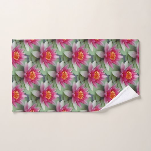 Roze Lotus Water Lily Bad Handdoek (Handdoek)