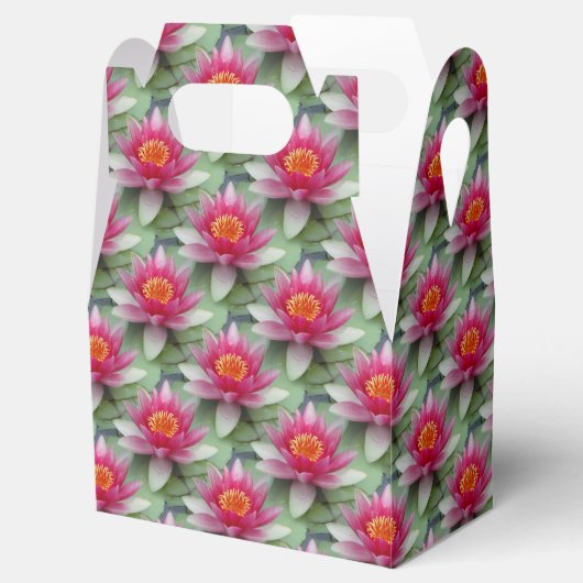 Roze Lotus Water Lily Bedankdoosjes (Geopend)