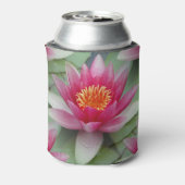 Roze Lotus Water Lily Blikjeskoeler (Blikje Achterkant)