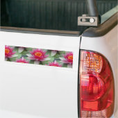 Roze Lotus Water Lily Bumpersticker (Op Truck)