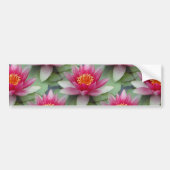 Roze Lotus Water Lily Bumpersticker (Voorkant)