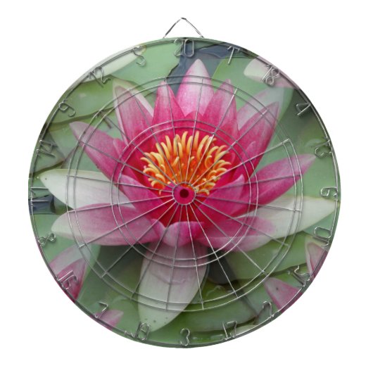 Roze Lotus Water Lily Dartbord (Voorkant)