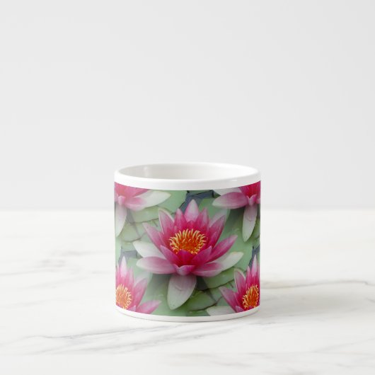 Roze Lotus Water Lily Espresso Kop (Voorkant)