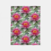 Roze Lotus Water Lily Fleece Deken (Voorkant)