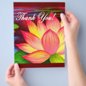 Roze Lotus Water Lily Flower Hartelijk dank - Mult Flyer (Hand)