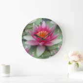 Roze Lotus Water Lily Grote Klok (Huis)