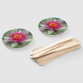 Roze Lotus Water Lily Handwaaier (Niet-gemonteerd)