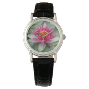 Roze Lotus Water Lily Horloge