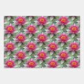 Roze Lotus Water Lily Inpakpapier Vel (Voorkant 2)