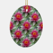 Roze Lotus Water Lily Keramisch Ornament (Rechts)