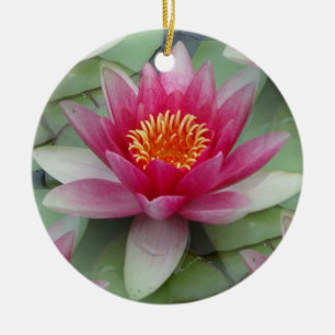 Roze Lotus Water Lily Keramisch Ornament