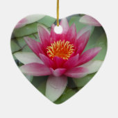 Roze Lotus Water Lily Keramisch Ornament (Achterkant)
